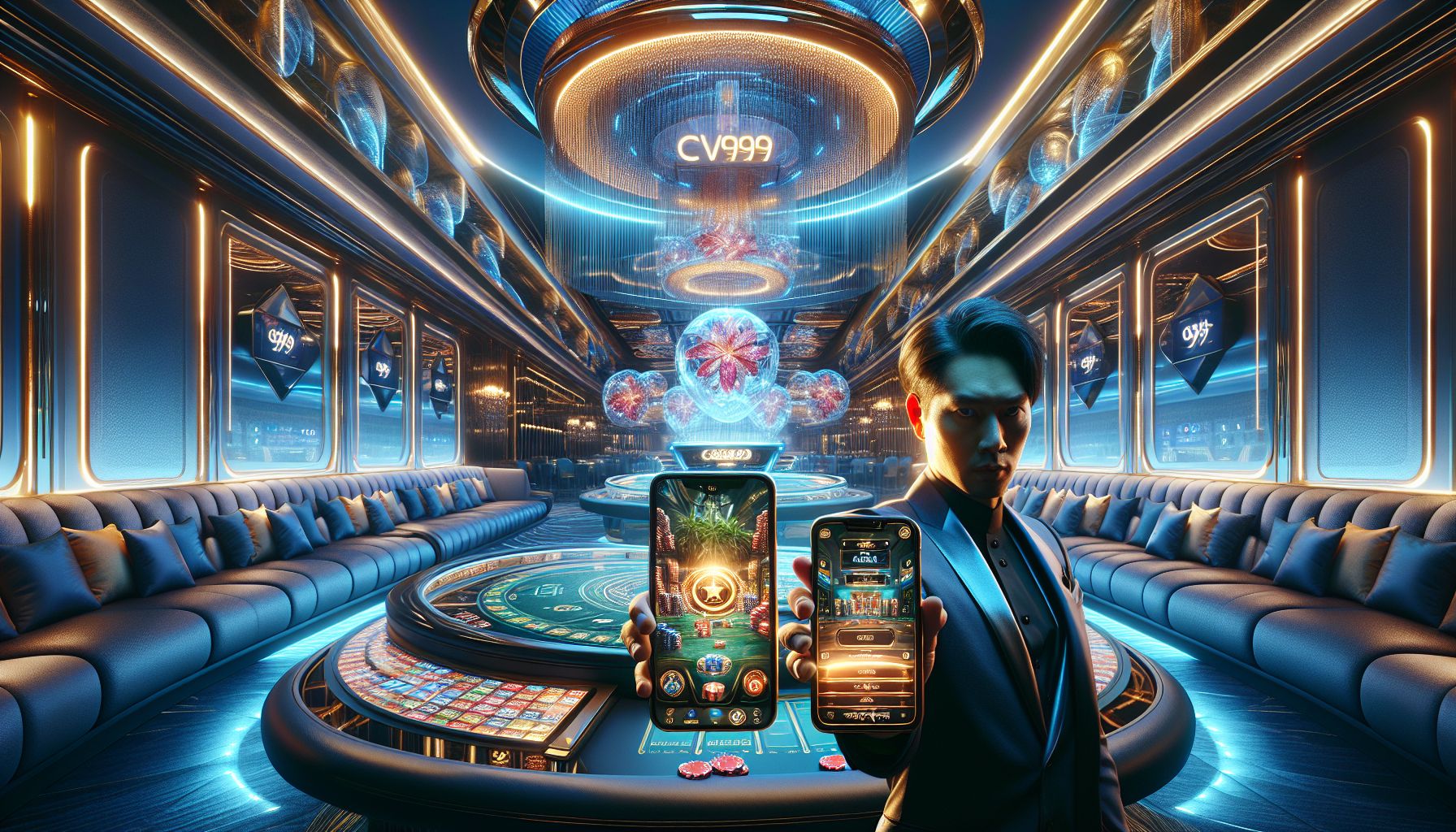 Bangladeshi player using a smartphone to access online casino entertainment on CV999